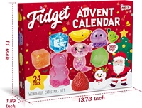 Calendrier de l'Avent de Noël 2027 – 24 Jours de Surprises – Ensemble de Jouets Sensoriels Anti-Stress à Presser – Idéal pour Enfants de 5 à 7 Ans