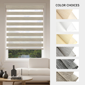 SAMADHI Multicolor Home and Office Light Filtering Cordless <b>Window</b> Cortinas Roller Zebra Shades Blinds - Product Image 2