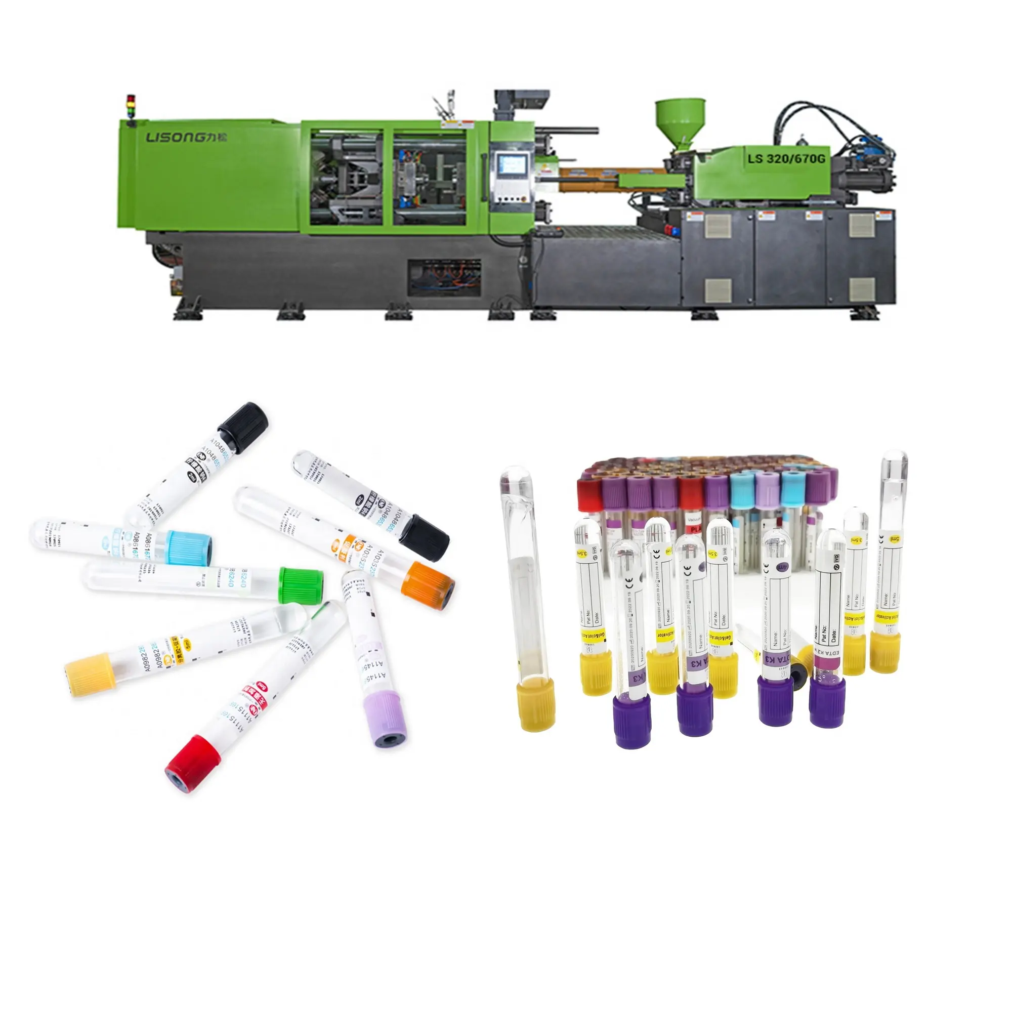 Lisong macchina per lo stampaggio ad iniezione di provette per la raccolta del sangue sotto vuoto in plastica