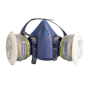 <span class=keywords><strong>Masque</strong></span> demi-visage en caoutchouc pour pulvérisation de peinture, protection contre la poussière, filtre à oxygène, <span class=keywords><strong>masque</strong></span> à gaz à réservoir unique - Product Image 4
