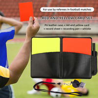 Kit d'arbitre de football en gros d'usine, cartes rouges et jaunes, sifflet d'arbitre en métal, drapeau de juge de touche, drapeau d'arbitre, kit d'outils
