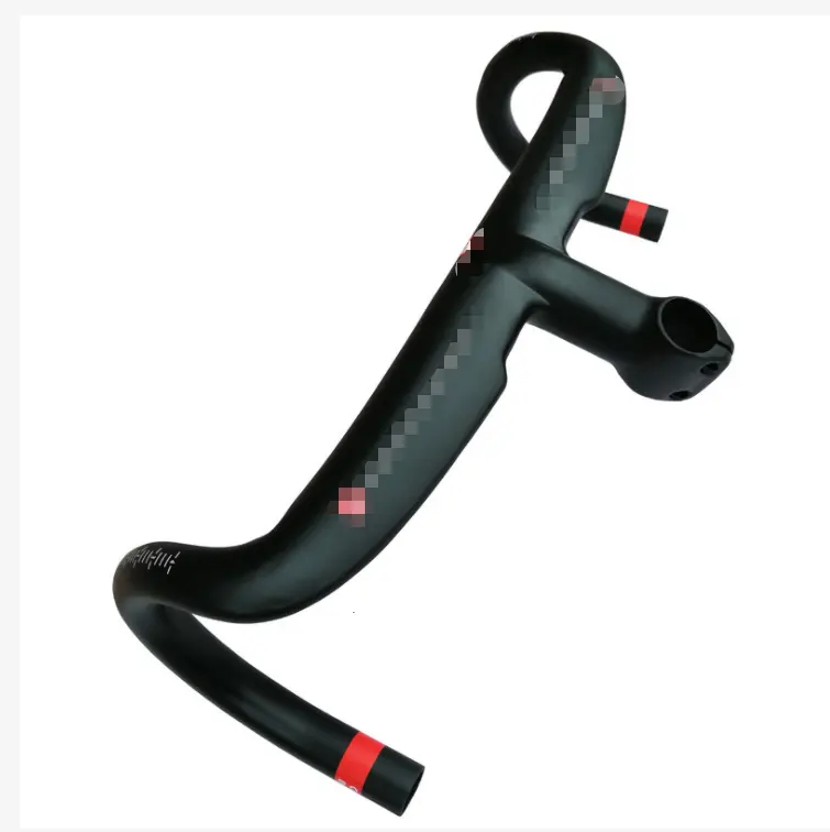 Carbon Handlebars Integrated Aero Handlebars 3K Glossy Drop Bar for Road Bike Mountain Bike MTB Cycling 400/420/440mm
