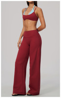 Conjunto Deportivo de Dos Piezas - Secado Rápido y Transpirable - Cintura Alta con Diseño Acampanado - Conjunto de Yoga para Quemar Grasa en los Glúteos