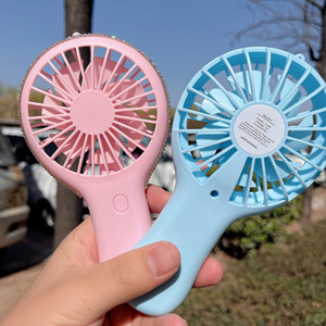 Portable Hand Fan Rechargeable Cooling Mini <b>Usb</b> air Cooler Fan with Phone Holder Adjustable 3 Speed Wind Fans - Product Image 2
