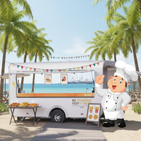Nouvelle remorque de camion de restauration mobile de 14 pieds pour la vente de crème glacée, avec fibre de verre personnalisable, à vendre