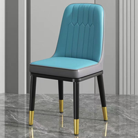 Nordique Maroc Chaises De Salle À Manger Moderne Lumière De Luxe En Métal Salon Chaises Dressing Tabouret Haute Élastique Éponge Meubles De Maison