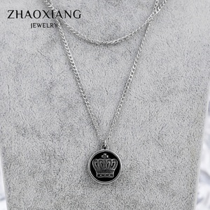 ฮิปฮอปสร้อยคอแฟชั่นสำหรับผู้ชายผู้หญิงสแตนเลสแฟชั่นการออกแบบมงกุฎเครื่องประดับคุณภาพสูง - Product Image 4