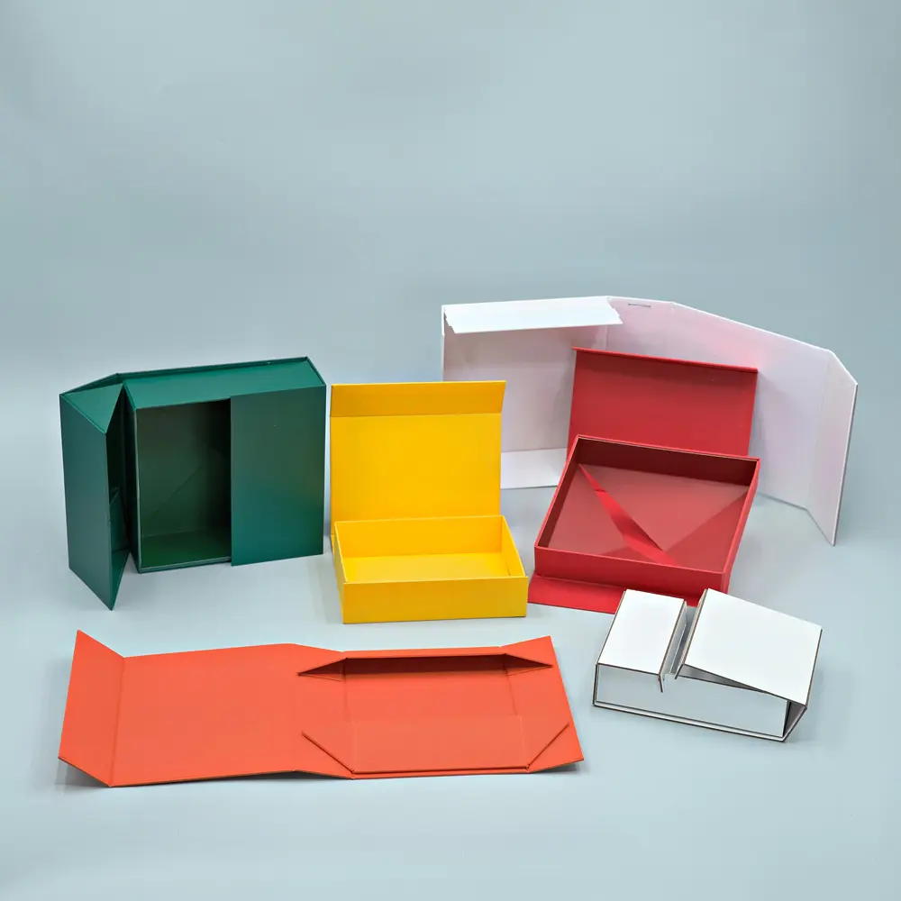 Customized multiple paper cardboard magnetic foldable package wholesale custom logo luxury folding gift box