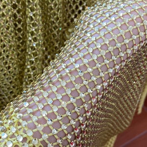 Offre Spéciale 100cm x 120cm Bling matériel vêtements tissu diamant résille cristal maille pour robe de soirée - Product Image 3