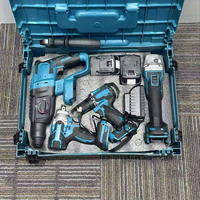 Ensemble d'outils à batterie au lithium Bemax 5-en-1 avec perceuse électrique, tournevis, clé à chocs, marteau et meuleuse - Sans fil pour la réparation automobile et domestique