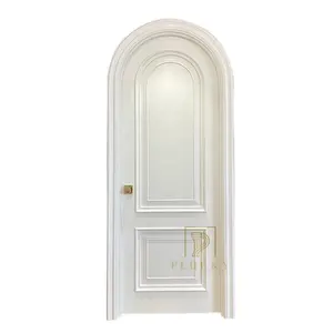 Classical design arch internal bedroom door top round interior wood door