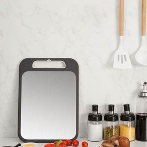 2024 New Kitchen Antibacterial Premium Eco-Friendly Fashionable Stainless Steel Silver 304 Chopping Cutting <b>Board</b> - Product Image 4
