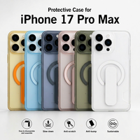 Coque Intégrée Magnétique Mate Antichoc Fine avec Emplacement pour Cartes pour Apple iPhone 17 Pro Max 16 15 Plus 14 Pro