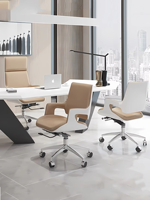 Fauteuil de bureau exécutif moderne en cuir PU à dossier haut, ergonomique et réglable, pivotant, pour usage domestique, bureau et hôtel - Vente en gros