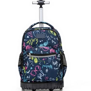 Sac à dos unisexe en polyester Oxford avec fermeture éclair, bretelles courbées et poignée télescopique pour élèves du primaire (CP-CM2) – <span class=keywords><strong>Paris</strong></span> - Product Image 3