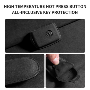 Borsa di protezione per chiavi auto <span class=keywords><strong>Volvo</strong></span> custodia pieghevole in vera pelle per XC60/S90/S60/XC90/V40/V90/S60L/<span class=keywords><strong>XC40</strong></span> - Product Image 3