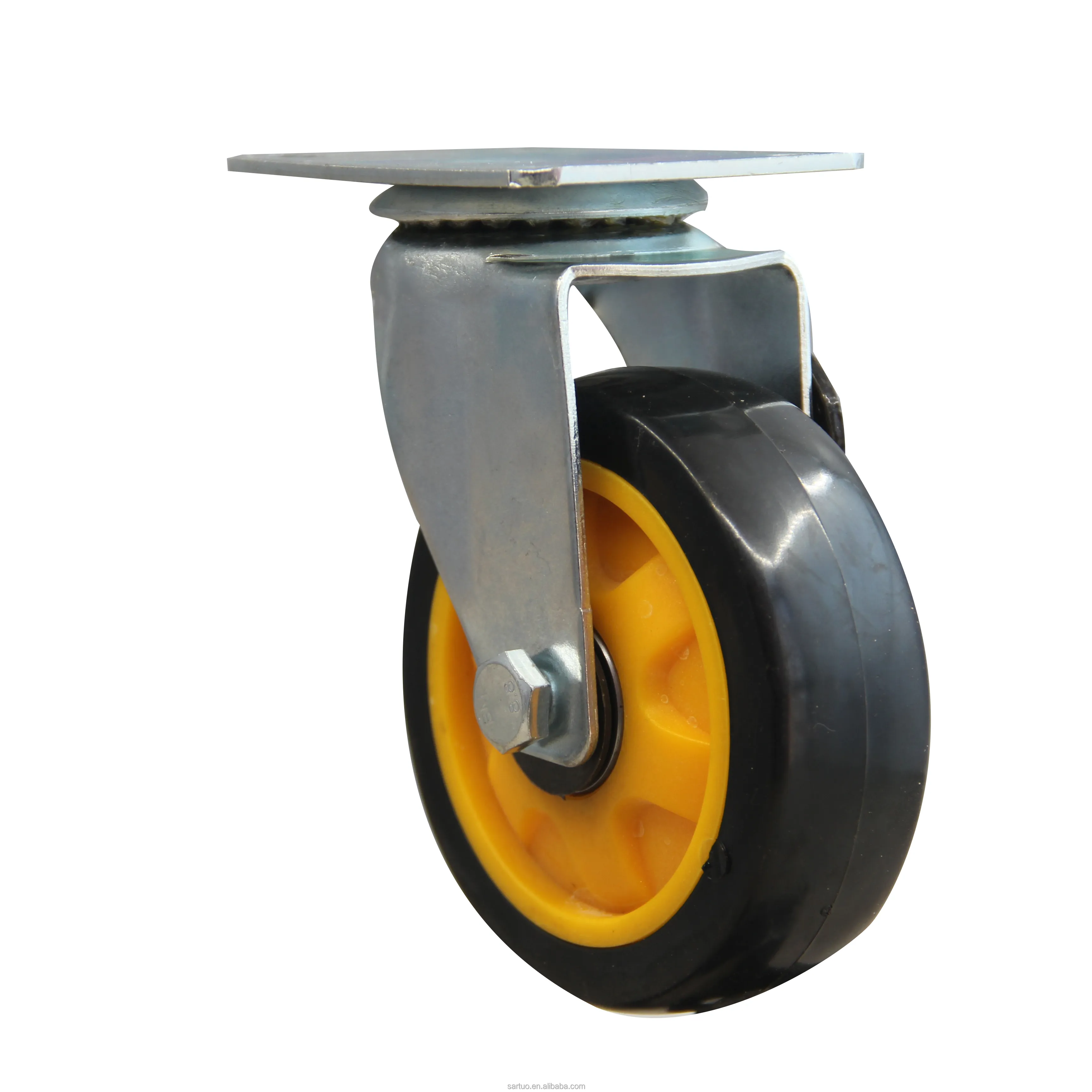 भारी भार के लिए उच्च गुणवत्ता वाले 3IN एडजस्टेबल व्हील औद्योगिक मीडियम स्विवेल कास्टर छोटे व्हील