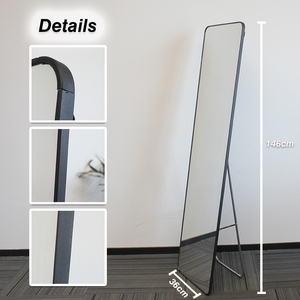 Giới hạn thời gian khuyến mãi 146*36cm hình chữ nhật cao trang trí tường gương tầng thường vụ khung nhôm với kính - Product Image 2