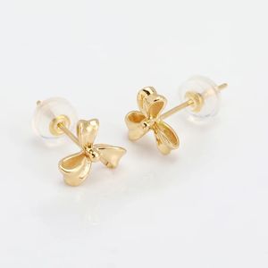 Xinfly 18K Pure Gold Car Flower <b>Small</b> Earrings Au750 Color Mini Fashion Hoop Earrings Light Gold K Gold Jewelry - Product Image 5