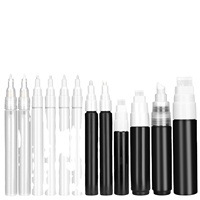 Marqueurs permanents acryliques transparents plats de 15 mm pour tableau blanc, marqueurs souples et compressibles pour bingo, marqueurs graffiti rechargeables