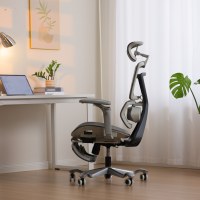 Chaise de bureau exécutive intelligente et moderne à IA avancée avec support dynamique et matrice de massage pour la détente du cadre supérieur