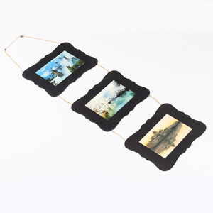 Wholesale OEM Hard Cardboard Paper Hanging Picture Frames Triple Frame Collage <strong>Wall</strong> Decor Wedding Family Baby Photos Photo <strong>Album</strong> - Product Image 2