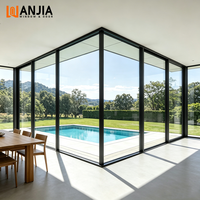 Ventanas de Aluminio Fijas de Gran Tamaño Personalizadas WANJIA, Ventana Panorámica de Aluminio con Vista Completa