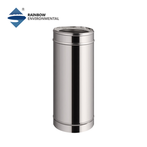 Système de cheminée en acier inoxydable à double raccordement de 5/6 pouces avec certification CE et protection contre la pluie pour poêles à <span class=keywords><strong>bois</strong></span>, à mazout et à gaz - Product Image 3