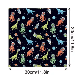 WW099 Dinosaur Scrapbook Paper DIY Decorative Craft Paper For Gift Wrapping Jurassic Theme Party Supplies