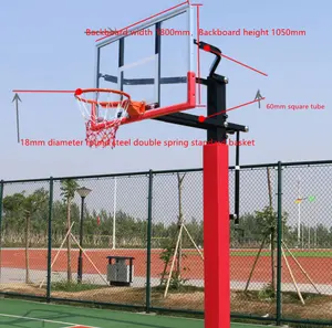 Soporte de baloncesto para interior y exterior, sistema de aro de baloncesto con altura ajustable