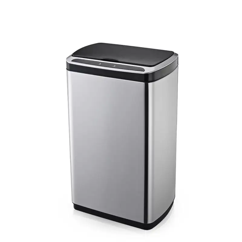 Factory Wholesale Direct Metal dustbin stainless steel Hotel Office large Waste garbage bins kitchen trash can Fashion classics