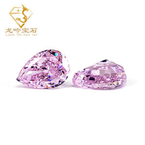 Pierres cz de haute qualité morgan orange doré aigue-marine vert <span class=keywords><strong>poire</strong></span> concassée zircone cubique pierre de coupe glacée - Product Image 4