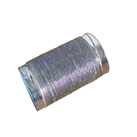 Tuyau flexible en aluminium double couche DN110 de 2 mètres de long pour fumée d'huile, conduit d'air en aluminium, gaine de fumée d'huile