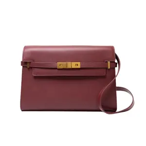 Bolsa de mão feminina couro sintético, bolsa feminina de marca famosa feita em couro legítimo, estilo carteiro e bolsa de mão e de ombro de luxo