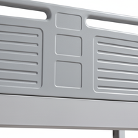 Lit superposé en métal au design moderne avec escalier, taille Queen (200 cm), robuste, pour dortoir scolaire, hôtel, bonne qualité pour la chambre à coucher
