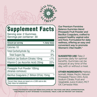 Gummies Probiotiques Stock Probiotic Formule à base de plantes et de Vitamine C pour la Santé Hormonale Féminine et l'Équilibre Intestinal, 60 unités