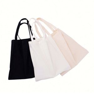 Design Wholesale Solid Color Blank Canvas Tote Bags Eco-friendly <b>Shopping</b> Bags - Product Image 1