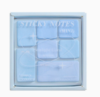 Bloc-notes autocollants créatifs Starlight Coral Series N Times 10x10cm, marque-pages colorés pour messages et index scolaires