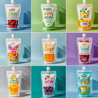Pochette souple personnalisée avec logo imprimé et bec verseur en PE pour emballage de shampoing liquide, lotion de soin, détergent lessive et cosmétiques