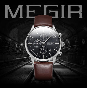 Megir <span class=keywords><strong>นาฬิกา</strong></span>ควอทซ์<span class=keywords><strong>ผู้หญิง</strong></span>2011L สา<span class=keywords><strong>ย</strong></span>หนัง<span class=keywords><strong>แท้</strong></span>เรืองแสงดีไซน์หรูหราหน้าปัด38มม. - Product Image 2