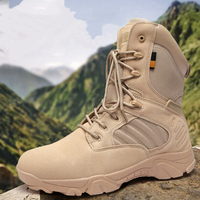 Bottes de randonnée mi-mollet pour hommes, en daim et nylon, à lacets et fermeture éclair latérale, antidérapantes, durables, pour le trekking et le travail en extérieur, vente en gros