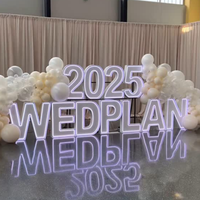Letras Gigantes LED de Metal Impermeables de 3, 4 y 5 Pies, Precio de Fábrica, para Decoración de Fiestas, Bodas y Eventos