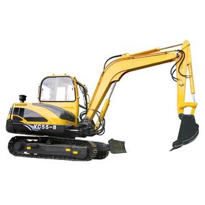 Hete Verkoop Chinese Grondverzetmachines Rupsgraafmachine <span class=keywords><strong>YC55</strong></span>-<span class=keywords><strong>8</strong></span> 5,7ton Mini Graafmachine Met 0,2 Cbm Bakcapaciteit - Product Image 1