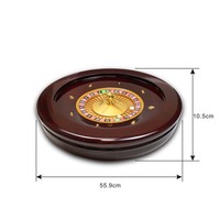 Roue de roulette de casino européenne américaine 22 en bois de haute qualité 0 00 pour le jeu de divertissement de bingo