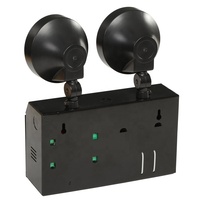 Projecteur d'urgence LED rechargeable 5W à double faisceau avec batterie de secours en plastique de 3 heures, boîtier en acier et diffuseur PS