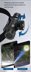 Налобный фонарь с мощным светом, перезаряжаемый, суперяркий, налобный фонарик, класс защиты IP65, белый и красный свет, для рыбалки и активного отдыха - Product Image 4