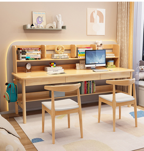 Hiện đại đơn giản hộ gia đình Nghiên Cứu Văn phòng văn phòng văn phòng viết bảng đơn giản đôi rắn gỗ dài bảng - Product Image 4