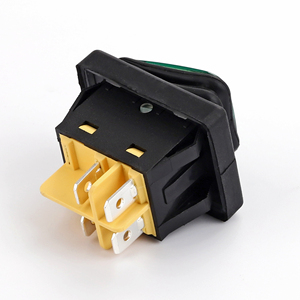 Interrupteur à bascule électrique étanche IP65 à 4 broches avec bouton vert 16A et voyant lumineux, interrupteurs à bascule électriques avec LED - Product Image 4