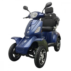 Scooter électrique RACCEWAY STRADA à quatre roues bleu brillant, produit accessible aux personnes handicapées, 1000W, 24km/h, capacité de charge 150kg - Product Image 6