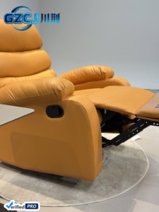 Promotion : Fauteuil inclinable en cuir de style européen moderne pour salon, avec pieds en fer écologiques, en forme de L - Product Image 3